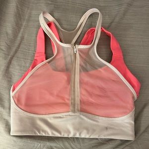 Unique Lululemon Salmon and White Mesh Racerback Sports Bra